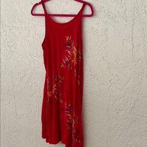 Red Floral Sleeveless Women's Dress - Brand Unspecified
